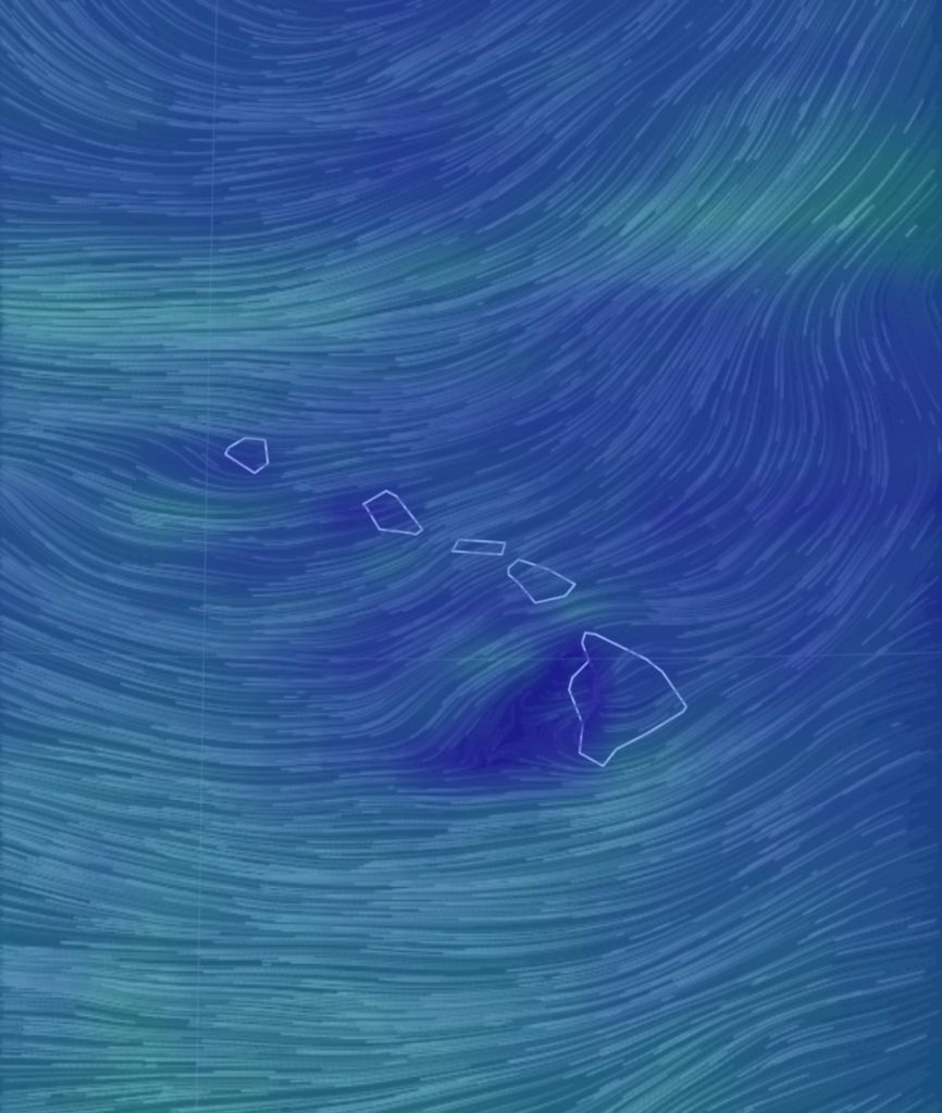 earth nullschoolの画面ショット
オアフ島には東から西へ風が吹いている。